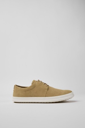 Beige Men's Camper Chasis Nubuck Sneakers | 4607283-GI