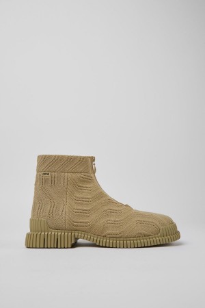 Beige Men's Camper Pix Ankle Boots | 3127064-OG