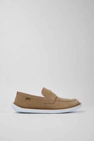 Beige Men's Camper Wagon Nubuck Slip On | 3196458-RO