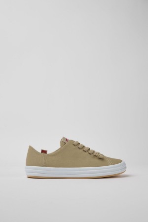 Beige Women's Camper Hoops Sneakers | 1907264-DX