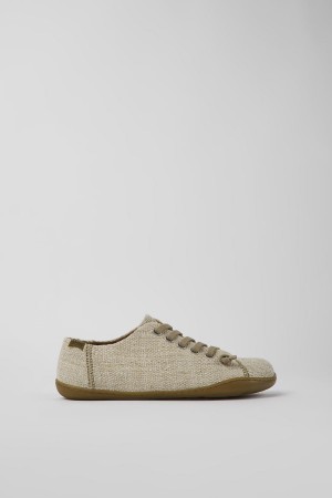 Beige Women's Camper Peu Textile Sneakers | 5296831-IE