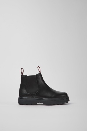 Black Boys' Camper Norte Leather Chelsea Boots | 4976813-QK