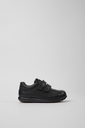 Black Boys' Camper Pelotas Leather Textile Slip On | 3574196-UY