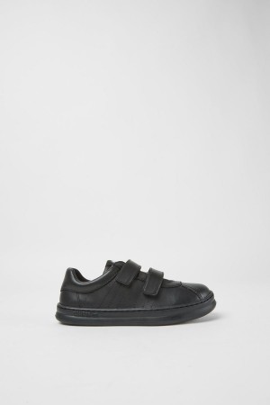 Black Boys' Camper Runner Leather Textile Sneakers | 2850319-QK