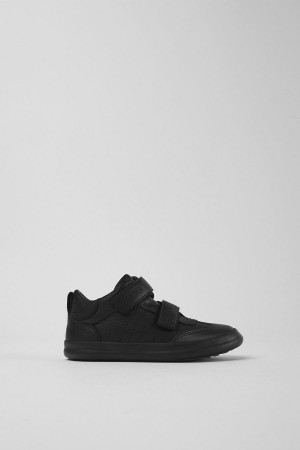 Black Girls' Camper Pursuit Leather Textile Sneakers | 2015637-EL