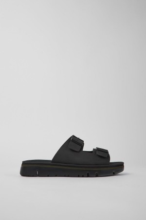 Black Men's Camper Oruga Sandals | 8415920-ZI