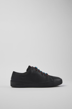 Black Men's Camper Twins Leather Sneakers | 0168234-UT