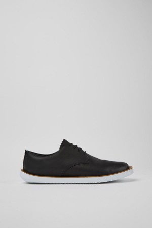 Black Men's Camper Wagon Leather Sneakers | 4280517-PS