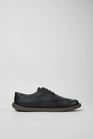 Black Men's Camper Wagon Leather Sneakers | 5180746-ES