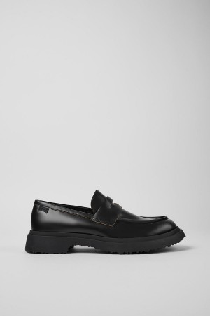 Black Men's Camper Walden Leather Loafers | 8017265-EJ