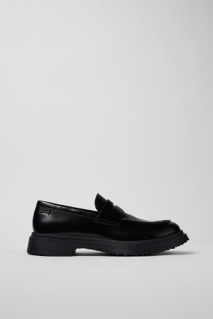 Black Men's Camper Walden Leather Loafers | 2058143-UE