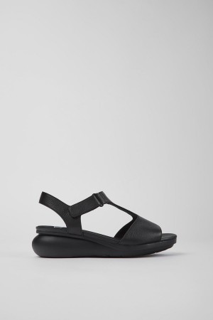 Black Women's Camper Balloon Tstrap Sandals | 9450678-IR