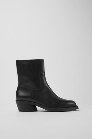 Black Women's Camper Bonnie Leather Boots | 6823754-KE