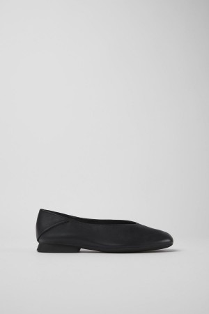 Black Women's Camper Casi Myra Leather Ballerina | 9645023-YF