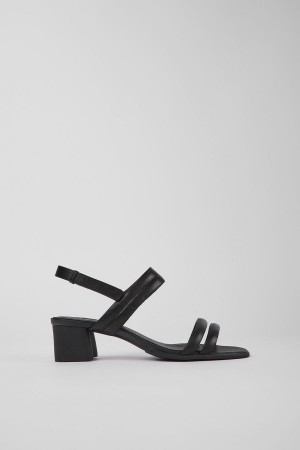 Black Women's Camper Katie Leather Sandals | 2367958-FU