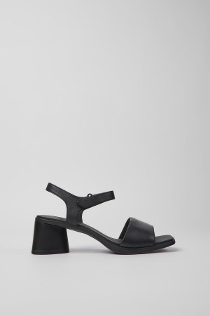 Black Women's Camper Kiara Leather Sandals | 7680245-YQ