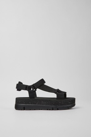 Black Women's Camper Oruga Up Recycled Pet Sandals | 0279316-FZ