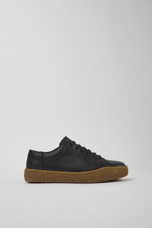 Black Women's Camper Peu Terreno Leather Sneakers | 5892103-QE