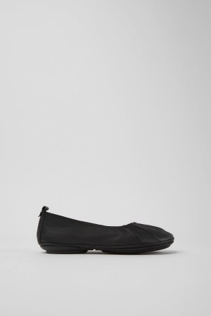 Black Women's Camper Right Leather Flats Ballerina | 8046295-BN