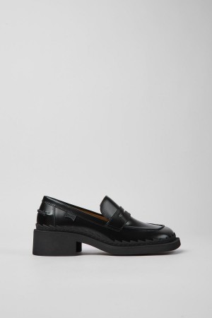 Black Women's Camper Taylor Leather Loafers | 0456397-XF