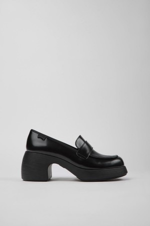 Black Women's Camper Thelma Leather Wedges | 0567198-YX