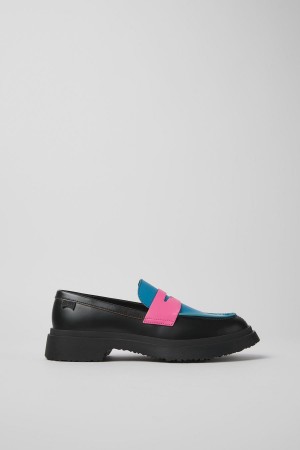 Black Women's Camper Twins Leather Loafers | 2179853-UT