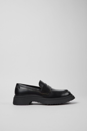 Black Women's Camper Walden Leather Loafers | 4628915-RK