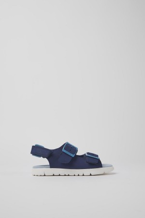 Blue Boys' Camper Oruga Leather Sandals | 1482093-ZU