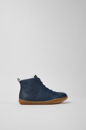 Blue Boys' Camper Peu Leather Ankle Boots | 0834972-BD