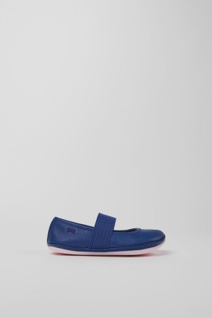 Blue Girls' Camper Right Leather Ballerina | 1965208-RX