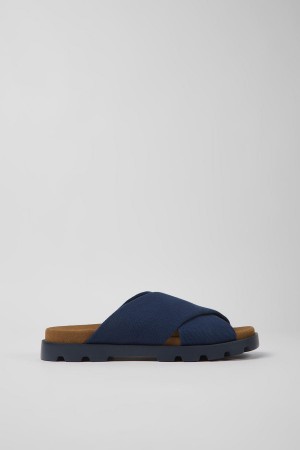 Blue Men's Camper Brutus Recycled Cotton Sandals | 8609521-UO