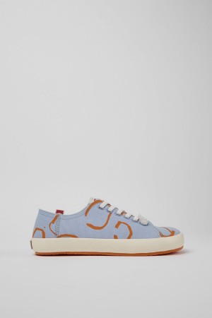 Blue Men's Camper Peu Rambla Printed Sneakers | 1965784-IC