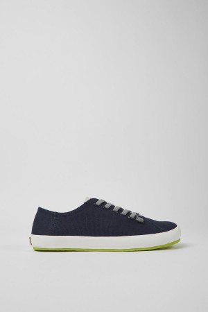 Blue Men's Camper Peu Rambla Textile Sneakers | 4098635-KB