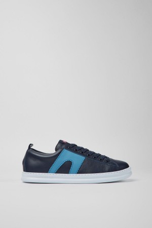 Blue Men's Camper Runner Leather Sneakers | 6139520-PZ