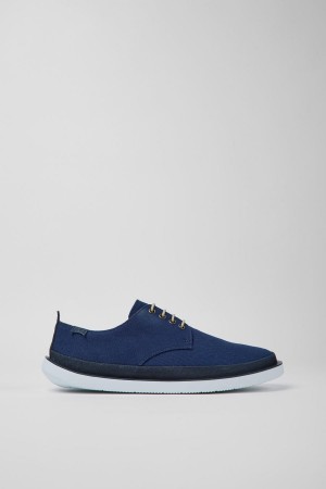 Blue Men's Camper Wagon Textile Nubuck Sneakers | 7569843-YM