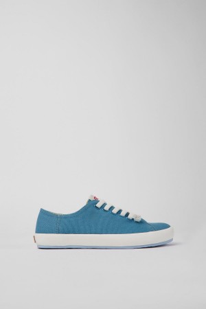 Blue Women's Camper Peu Rambla Textile Sneakers | 0582497-ZY