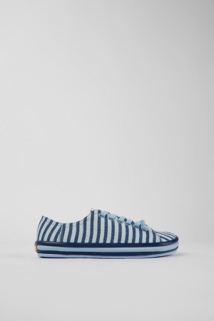 Blue Women's Camper Peu Rambla Textile Sneakers | 0382476-KY