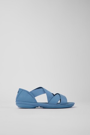 Blue Women's Camper Right Leather Sandals | 3684021-BW