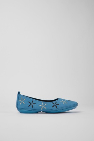 Blue Women's Camper Twins Nubuck Ballerina | 0328495-AK