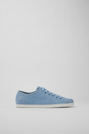 Blue Women's Camper Uno Nubuck Leather Sneakers | 5918263-BG