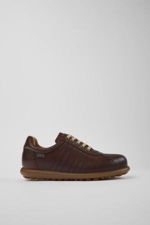 Brown Men's Camper Pelotas Vegetable Tanned Leather Sneakers | 6943581-PO