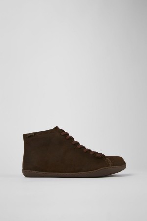 Brown Men's Camper Peu Nubuck Ankle Boots | 9560143-ZQ