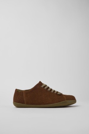 Brown Men's Camper Peu Textile Sneakers | 7189065-TB