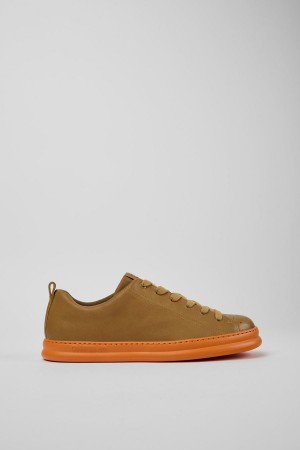 Brown Men's Camper Runner Leather Sneakers | 4561279-TN