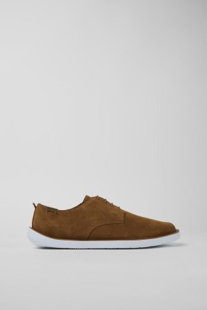 Brown Men's Camper Wagon Nubuck Sneakers | 3517906-YR