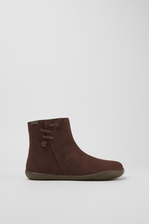 Brown Women's Camper Peu Nubuck Ankle Boots | 1785204-GM