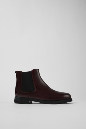 Burgundy Women's Camper Iman Leather Chelsea Boots | 0475862-CV