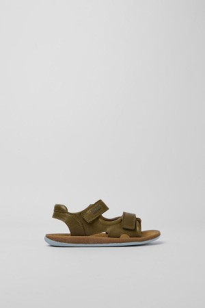 Green Girls' Camper Bicho Leather Sandals | 3725416-AK