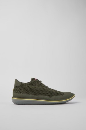 Green Men's Camper Beetle Textile Nubuck Sneakers | 0135279-RF