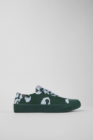 Green Men's Camper Camaleon Recycled Cotton Sneakers | 7623159-ZA